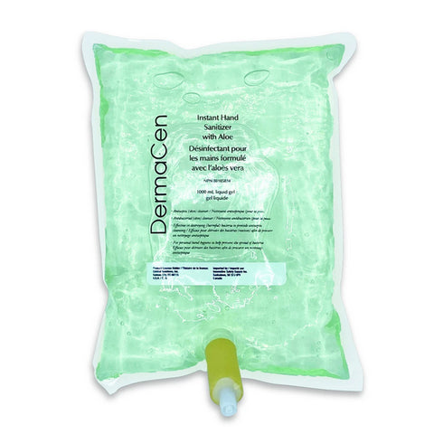 DermaCen Instant Gel Hand Sanitizer with Aloe Refill (4 pack)